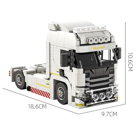 Byggeklosser Leker Kjøretøy Europeisk Lastebil, Containertrailer, Oljetanker - Pedagogisk Leke, Enkel Montering, Gutters Favorittbilgave