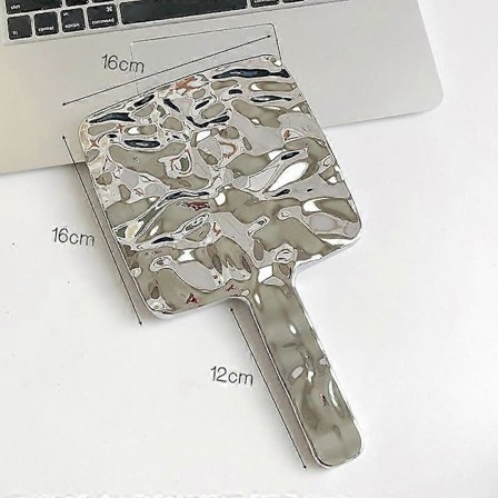 Ins vind retro handhållen smink spegel damer bärbar liten spegel handhållen smink - Kvadratisk tuba