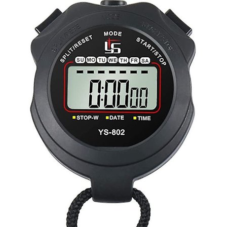 Digital Sports Stoppeklokke, Enkelt Omløp / Split Minne Stoppeklokke Nedtelling