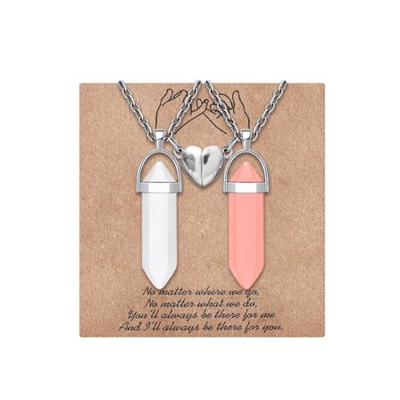 Bff Halskæde Til 2 Krystal Charms Bedste Ven Halskæde Vedhæng Venskab Halskæde Matchende Halskæde Til Par Gaver