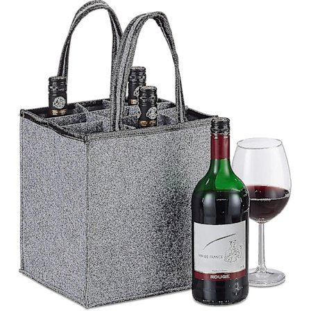 Flaskepose - Pålitelig flaskebærer for 6 flasker