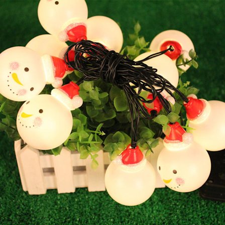 *Jul Snögubbe Ljusslinga LED Solcellslampor Utomhus Högtid*