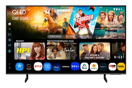 Samsung 55" Q8FA QLED 4K Smart TV (2025) 3x HDMI, HDMI eArc, AI-prosessor, 4K-oppskalering, HDR Smart TV, 100 % fargevolum, AirSlim Design