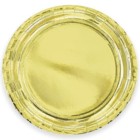 Papperstallrik Guld 23cm 6-pack