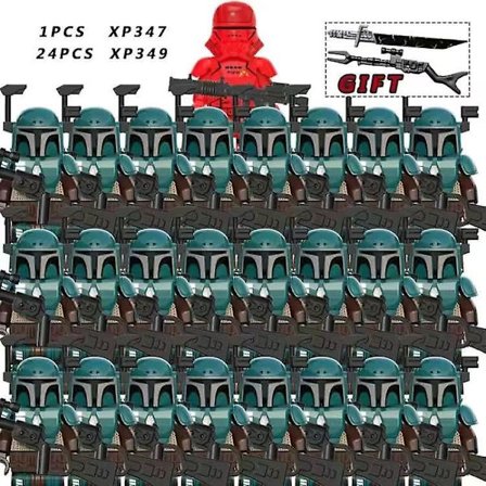 25 kpl Star Wars 322./501. legioonan mandalorialainen Sith Trooper Clone Warrior -kypäräminihahmo rakennusleluja