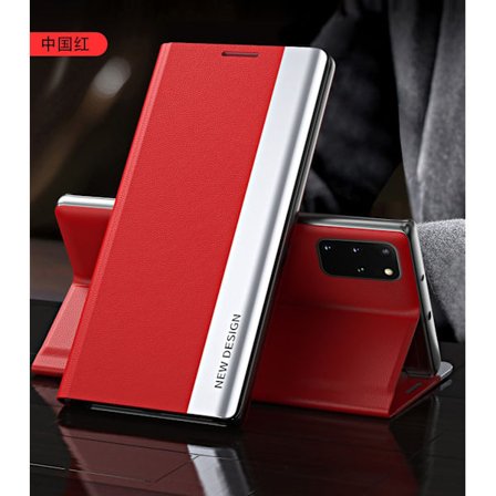 Etui til Samsung S23ULTRA 8 Rød Magnetisk beslag læder flip