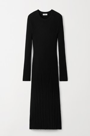 Soft Goat - Ribbed dress - Kleid aus Kaschmir - XS - Black