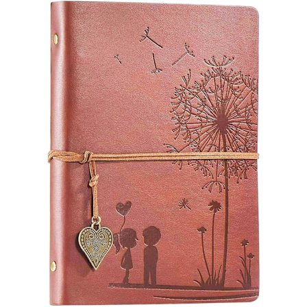 Carnet De Voyage A5 Notebook(Brun) Reseblogg Anteckningsbok Skissritning Påfyllningsbar Dagbok Vintage Läder Anteckningsbok Tom Journal 