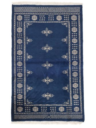 Orientalsk Pakistan Bokhara 2Ply Tæppe 92X149 Sort/Mørkegrå Uld, Pakistan