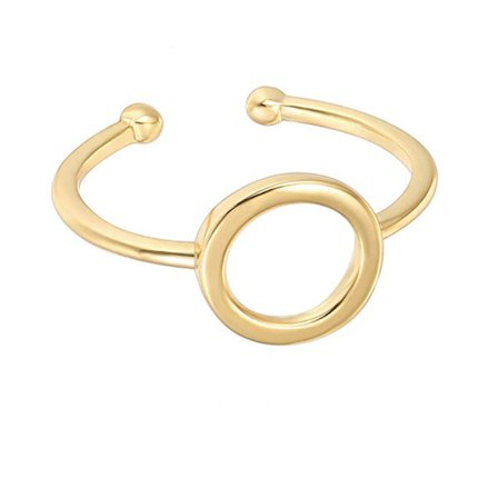 14K Guldpläterade Ringar för Kvinnor | Guld Karma Cirkel Ring | Stacka