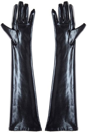 Wet Look Gloves One Size - Woome.pl