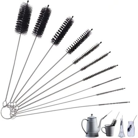 Rengjøringsbørste, 10-pakning Flaskebørste for Kjøkken Koker TeKanne Spo