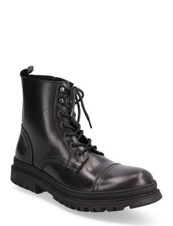 Biagrant Lace Up Boot Soft Texas Black Bianco
