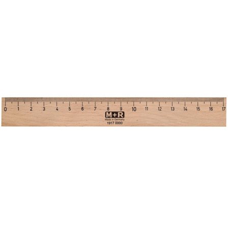 Wooden Ruler 17 cm