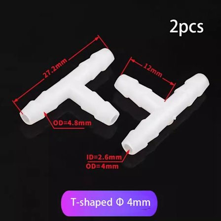 2st PP armbågsanslutningar Akvariumtankbeslag 4MMT TYP T TYP