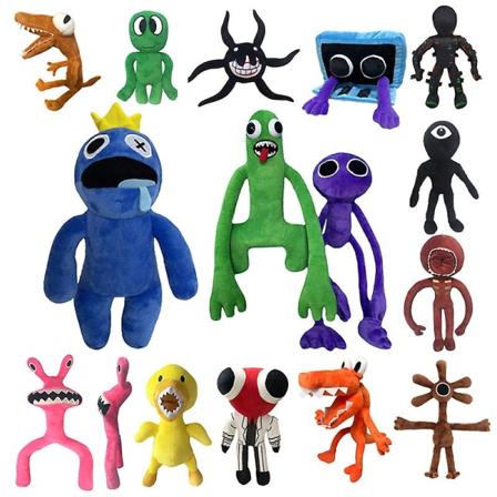 Roblox Rainbow Friends Plyschleksak Cartoon Spel Fylld Dock Barn Julgåva Black and white clown man 25cm
