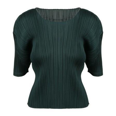 Issey Miyake, Round-neck Knitwear Groen, Dames, Maat:L,polyester