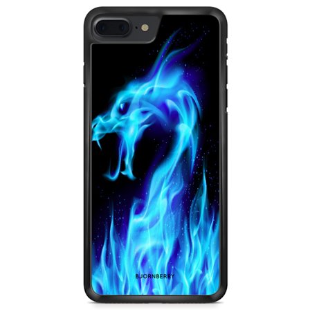 Bjornberry Skal iPhone 8 Plus - Blå Flames Dragon