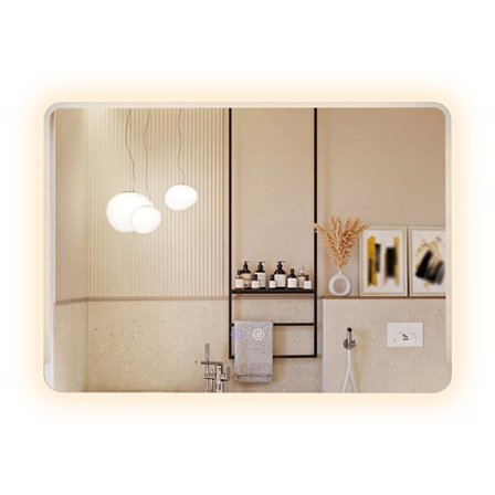 LED badeværelsesspejl med antidug, dæmpbar belysning, 70x50 cm
