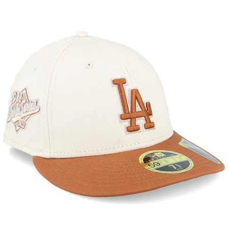 New Era - MLB Beige fitted Cap - Los Angeles Dodgers Seasonal World Series 59FIFTY Low Profile Natural/Copper Fitted @ Hatstore