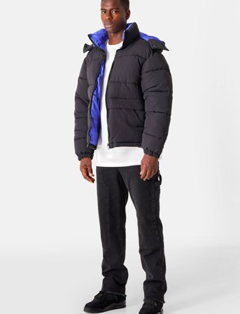 SIXTH JUNE Essentiel Puff Printed Downjkt - Black - S