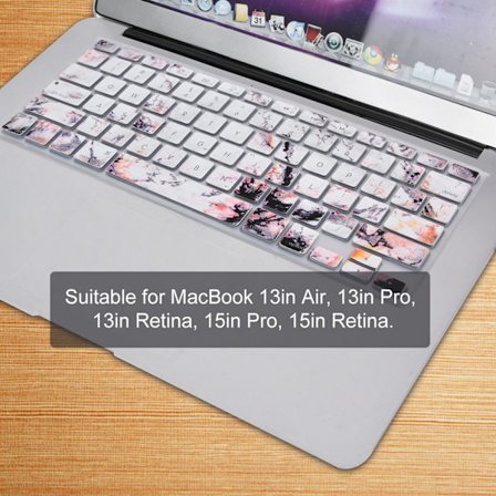 Tangentbordsöverdrag i silikon med marmormönster för MacBook Air/Pro/Retina