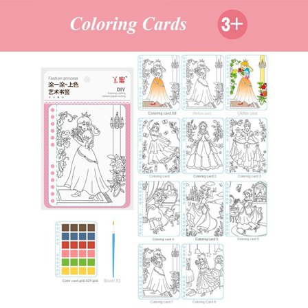 Poke Art DIY-leksaker Pedagogisk Poke Painting FÄRGKORT Coloring Cards