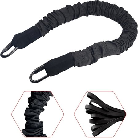 Bungee Fitness-tau, Ny Bedre Strekk Sen Yoga Bungee Tilbehør for Bungee Fitness Utstyr, Heavy Duty Motstand Tau, Bungee Trening Svart