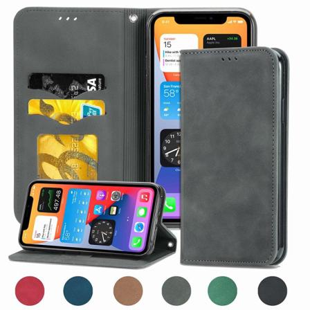 iPhone 12 Pro Max - Exklusivt FLOVEME Plånboksfodral Grå