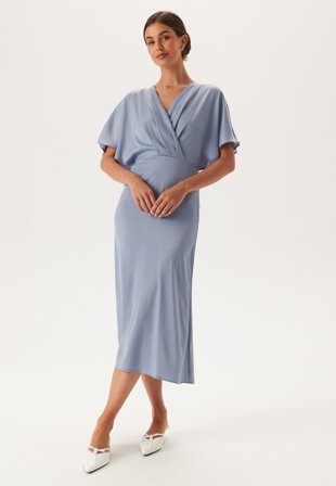 Bubbleroom Occasion-Wrap Satin Midi Dress-46