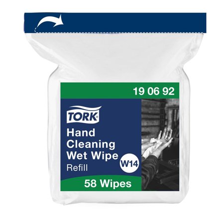 TORK Våtservett Refill Pre W14 hand 58/fp - Lyreco - Städ och hygien - Tvål och hygien - Våtservetter