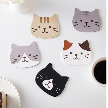 3 Silikone Kattebrikker - Skridsikre Varmebestandige Brikker - Beskyttende Silikonebrikker til Møbler