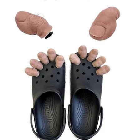 Morsomme tåsko-charms, tåsko-charm for Crocs, DIY Mini 3D stereoskopiske tå Croc-tilbehør, søte tåsko-charms, hysteriske realistiske tær Cha