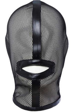 Black Mesh Hood BDSM-maski