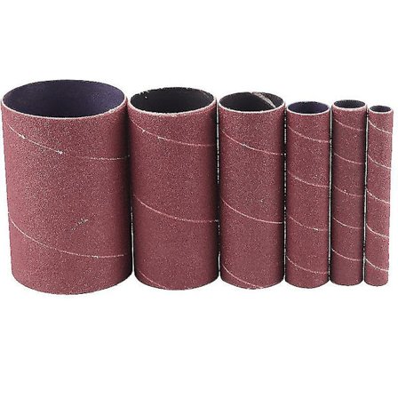 Sæt med 6 slibeslanger 115mm Korn #12012/20/25/38/55/80mm