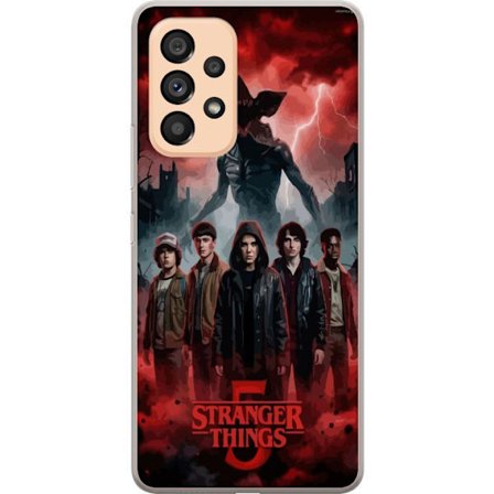 Kompatibelt Mobildeksel til Samsung Galaxy A53 5G Mørk Stranger Things-inspirert fantasyillustrasjon med torden, dramatisk himmel og intens uhyggelig