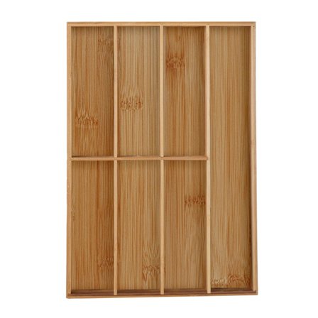 Bestikbakke i bambus 7 rum