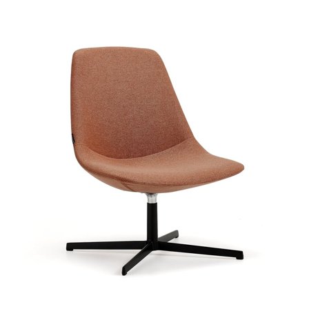 Lounge chair LANGLEY, black/copper