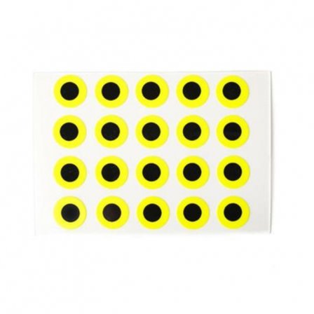 Stick-On Eyes 3,9 mm – Fluo Yellow