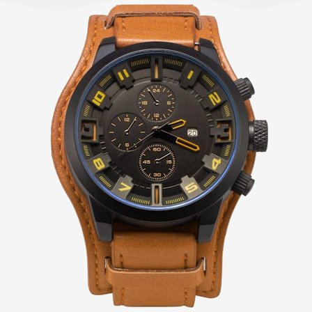 Mænds Udendørs Sportsmode Ur 3atm Vandafvisende Multifunktionel Tre-øjne Kalender Vindue