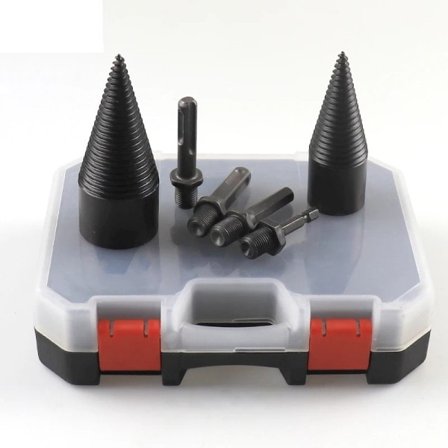 6 bitar 32mm ved klyvning borr bit ved klyv skruv koner bits fyrkantigt rund hexagonalt för hammare borr