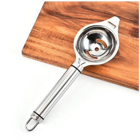 En to-hulls eggeplommeseparator i rustfritt stål