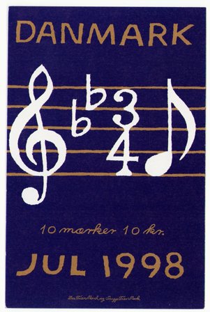 Danmark - julmärkehæfte 1998 - 10 mærker - 2.-sortering