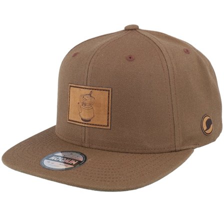 Moomin - Brun snapback Caps - "Little My Engraved Patch Tan Brown Snapback " @ Hatstore