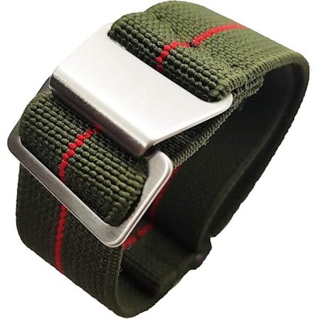 Fransk Marine Nationale Stretch Nylon Navy Diver Fallskjermstropp 20mm Militærstropp