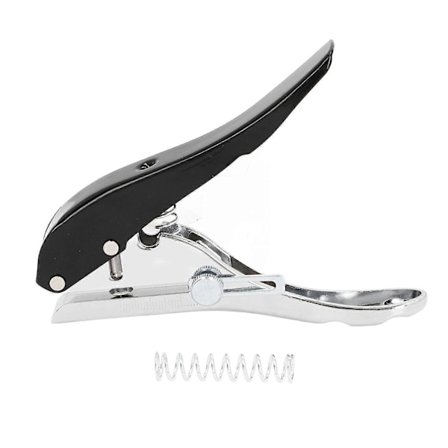 8mm Enkel Hulltang Kantbåndtang Håndholdt Hullverktøy for Kort Hard Film Tynt Tre