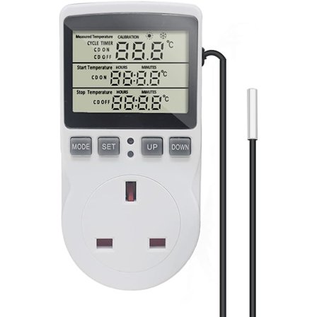 KT3100 Digital termostat temperaturregulator uttag 230V 16A timerbrytare kontakt med 1,7m sensor