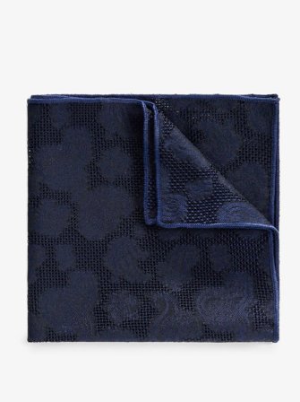 John Henric Men's Blå Lommetørkle Grenadine Size Onesize