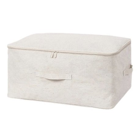 Oppbevaringspose for klær med håndtak, glidelåslukking, stor kapasitet, støvtett, vaskbar, fuktsikker, sammenleggbar, for reise, flytting, dyne, teppe