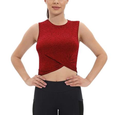 Enfärgade Linne För Kvinnor Ärmlösa Crop Tops